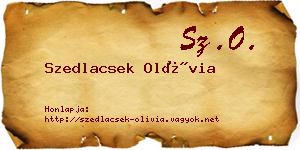 Szedlacsek Olívia névjegykártya